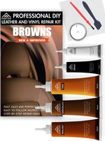 Leather Repair Kits for Couches Brown- Vinyl Repair Kit, Leather Repair Kit, Furniture Repair Kit - Leather Scratch Repair for Refurbishing for Upholstery, Couch, Boat, Car Seats - Leather Dye Brown