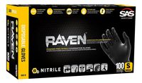 SAS Safety 66516 Nitrile Raven Powder-Free Disposable Glove, Small (Pack of 1000)