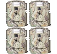 (4) Moultrie Xenon Strobe White Flash D-80 Mini 14MP Digital Trail Game Cameras