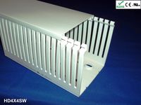 4x4-Inch High Density Open Slot Wiring Cable Management Raceway Duct with Cover, 2 Meter - White