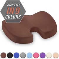 Seat Cushion - Car Seat Butt Pillow, Hip Support for Office Chair and Wheelchair - Coccyx Orthopedic Memory Foam Pad for Tailbone, Sciatica, Back Pain Relief - (Brown)