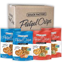 Snack Factory Pretzel Crisps Original and Everything Flavors 7.5 Ounce 4 Pack 2 Each