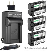 Kastar NP-FM500H Battery (3-Pack) and Charger Kit for Sony DSLR-A100/A200/A300/A350/A450/A500/A550/A560/A580/A700/A850/A900 Alpha SLT A57 A58 A65 A65V A77 A77V A77 II A77M2 A99 A99V CLM-V55 Cameras