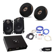Infinity KAPPA-62IX 6.5" Coax Speakers KAPPA-64CFX 4x6 Speakers + ARC Audio X2 450.4 4 Channel Amp + Wire