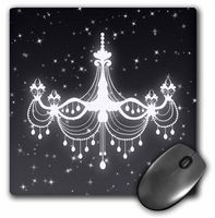 3dRose Elegant Swirly Chandelier - Mouse Pad, 8 by 8" (mp_128250_1)