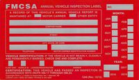 J.J. Keller 54SN Annual Vehicle Inspection Label 5-Pack