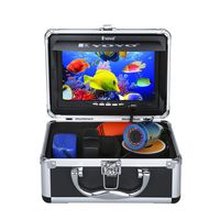 Eyoyo Portable 7 inch LCD Monitor Fish Finder Waterproof Underwater HD 1000TVL Fishing Camera 15m Cable 12pcs IR Infrared LED for Ice,Lake and Boat Fishing