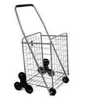 Helping Hand Deluxe Stair Climber Cart in Silver | Folding Cart Holds Up to 60 lbs - Great for Shopping, Camping, Sport Events, Much More