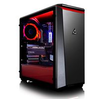 CLX SET Gaming PC Liquid-Cooled AMD Ryzen 7 2700X 3.70GHz 8-Core, X470 ATX, 32GB DDR4, NVIDIA RTX 2080 Ti 11GB, 960GB SSD + 3TB HDD, WIFI, Black/Red Mid-Tower 3 Red LED Fans, Windows 10 Home
