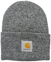 Carhartt Men's Acrylic Watch Hat A18, Black/White, One Size