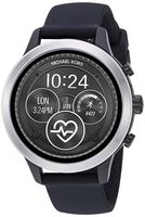 Michael Kors Women's Access Runway Touchscreen Watch with Stainless Steel and Silicone Strap, Black, 18 (Model: MKT5049)