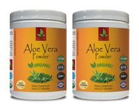 antioxidant Supplement Fertility - Aloe Vera Organic Powder - Pure and Potent Ingredients - Aloe Vera Pure Extract - 2 Cans 16 OZ (130 Servings)