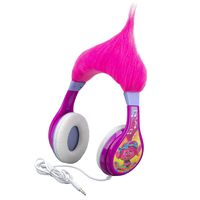 Trolls Headphones for Kids with Built in Volume Limiting Feature for Kid Friendly Safe Listening