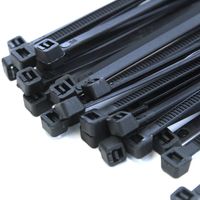 500-Pack Heavy Duty 14 Inches (50lbs) Zip Cable Tie Down Strap Wire UV Black Nylon Wrap