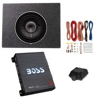 Rockford Fosgate 600W Subwoofer + Q Power Enclosure + Boss 1100W A/B Amplifier