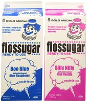 Concession Essentials Cotton Candy Floss Sugar 2 Pack (Pink Vanilla and Blue Raspberry)