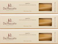 Dal Raccolto Bronze Die Cut Pasta, Capellini, 1 lb (Pack of 3)