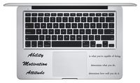 Laptop Notebook Sticker Decal - Ability Motivation Attitude Key pad Palm Rest Inspirational Helpful - Skins Stickers