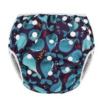 Zooawa Baby Reusable Swim Diaper, Washable One Size Adjustable Training Swimsuit Diaper Swim Underwear for Infant Toddler, Whale