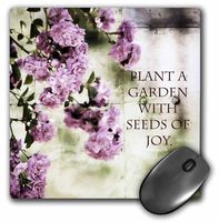 3dRose LLC 8 x 8 x 0.25 Inches Vintage Roses, Inspirational Seeds of Joy, Quotes, Flowers Mouse Pad (mp_57181_1)