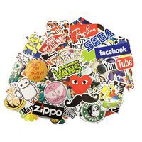 100 Pieces Vinyl Waterproof Stickers for Car, Laptop, Luggage, Skateboard, Motorcycle, Bicycle Decal Graffiti Patches (Series A)