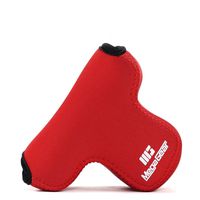 MegaGear ''Ultra Light'' Neoprene Camera Case Bag with Carabiner for Canon EOS M3 Mirrorless Digital Camera with 18-55mm Lens (Red)