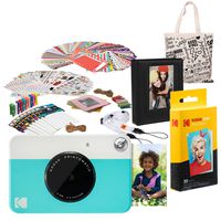 Kodak PRINTOMATIC Instant Print Camera (Blue) Deluxe Bundle