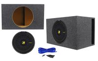 Kicker 44CWCS154 CompC 15" 1200 Watt Car Subwoofer+Vented Sub Enclosure Box