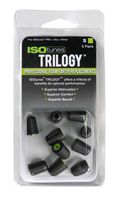 ISOtunes TrilogyTM Foam Replacement Eartips for ISOtunes PRO, Xtra, Wired (5 Pair Pack) (Small, Green)