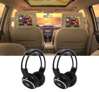 Rockville RVD721-BG 7" Beige Dual DVD/USB/HDMI Car Headrest Monitors+Headphones