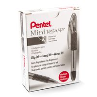 Pentel RSVP Mini Ballpoint Pen, (1.0mm) Medium Line, Violet Ink, 12 pack (BK91MNV-V)