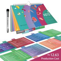 Keto Cheat Sheet Magnets 15 Page, Keto Diet for Beginners, Quick Guide Keto Products for 228 Keto Food and Snacks, Accessory for KETO Cookbook, Incl. Blank Chart, Keto Recipe for 488 Food