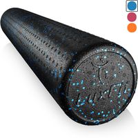 LuxFit Foam Roller, Speckled Foam Rollers for Muscles '3 Year Warranty' High Density Foam Roller for Physical Therapy Exercise Deep Tissue Muscle Massage MyoFacial Release Back Roller (Blue, 24 Inch)