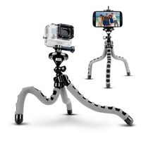 USA Gear Action Cam Flexible Tripod Mount Stand with Bendable Wrapping Legs - Compatible with Garmin VIRB Ultra 30, Vivitar, REMALI 4K Ultra HD Sports Action Camera & More