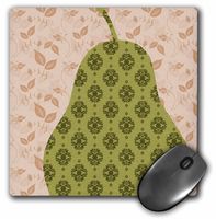 3D Rose"Green Damask Pear" Matte Finish Mouse Pad - 8 x 8" - mp_203812_1
