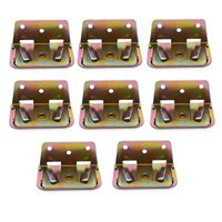 Antrader Heavy Duty Wood Bed Rail Bracket Bed Slat Connector Wood Bed Support Metal Fastener -Set of 8