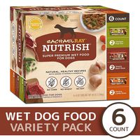 Rachael Ray Nutrish Natural Premium Wet Dog Food, Savory Favorites Variety Pack, 8 Oz. Tub ( 6 Count)