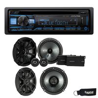Alpine CDE-172BT Bluetooth CD Receiver, a Pair of Kicker 43CSS654 6.5" Components, a Pair of 43CSC654 6.5" Speakers