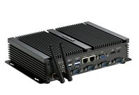 Kingdel Industrial Computer, Fanless Mini Desktop PC with Intel Celeron Dual Core CPU, 4GB RAM, 64GB SSD, Intel HD Graphics, 2xNICs, 4xCOM RS232, HD Port, WiFi, 4xUSB 3.0, Windows 10 Pro