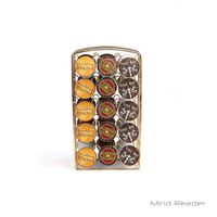 Mind Reader K-Cup Holder, Coffee Pod Holder Holds 30 K-Cups, Metal Mesh, Gold