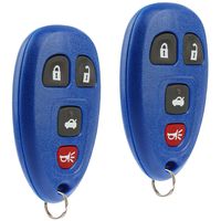Key Fob Keyless Entry Remote fits Chevy Cobalt Malibu / Buick Allure Lacrosse / Pontiac G5 G6 Grand Prix Solstice / Saturn Aura Sky 2005 2006 2007 2008 2009 2010 2011 2012 (15252034 Blue), Set of 2