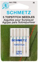 Topstitch Machine Needle-Size 90/14 5/Pkg (2 Pack)