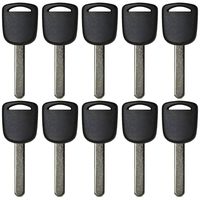 qualitykeylessplus Ten Replacement Transponder Chip Keys HO03PT for Honda/Acura Vehicles with Free KEYTAG