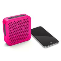 JLab Audio Crasher Mini Wireless Bluetooth Speaker | Bluetooth 2.1 | 18 Hour Battery Life | Water Resistant & Dust Resistant | USB + AUX Backup Available | Pink