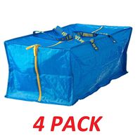 Ikea 901.491.48 Frakta Storage Bag, Blue, 4 Pack