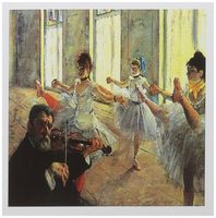 3dRose Degas Painting Music Party with Ballerinas and Violin Greeting Cards, 6 x 6 Inches, Set of 6 (gc_153758_1)