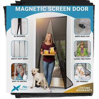 Flux Phenom Reinforced Magnetic Screen Door, Fits Doors Up to 38 x 82-Inch