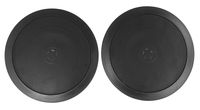 2 Rockville CC65T Black 6.5" Commercial 70v Ceiling Speakers for Restaurant