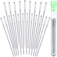 Ua Crafts 21 Big Eye Hand Sewing Needles - 56mm Large Eye Stitching Needles in Storage Tube