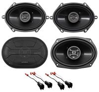 Front+Rear Hifonics Speaker Replacement Kit for 1998-2011 Ford Crown Victoria